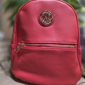 Christian Lacroix Vibrant Red Backpack with Gold Details
